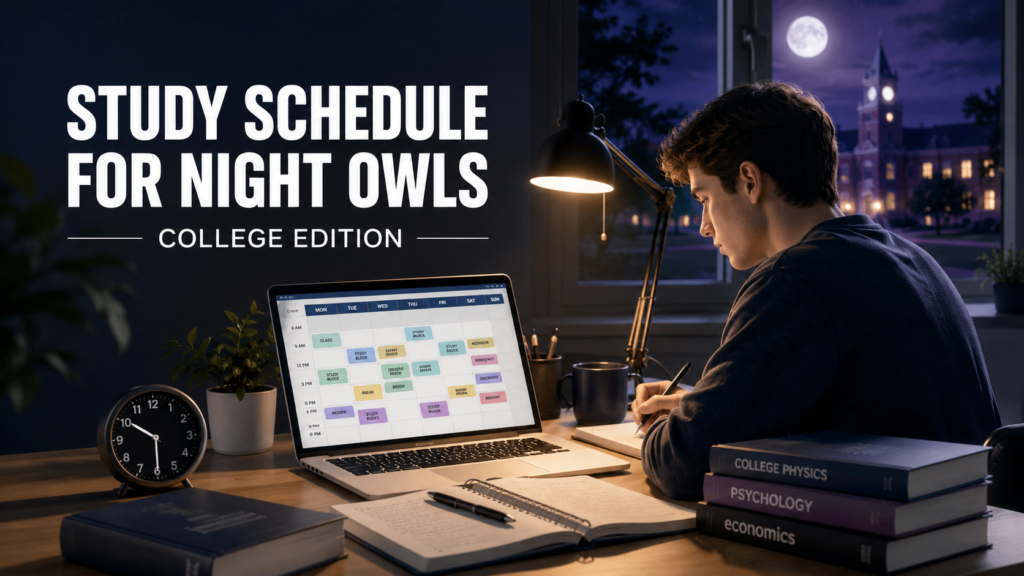 Study schedule for night owls
