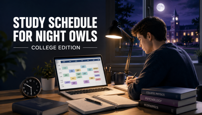 Student studying in the morning, testing the best time to study in morning or evening