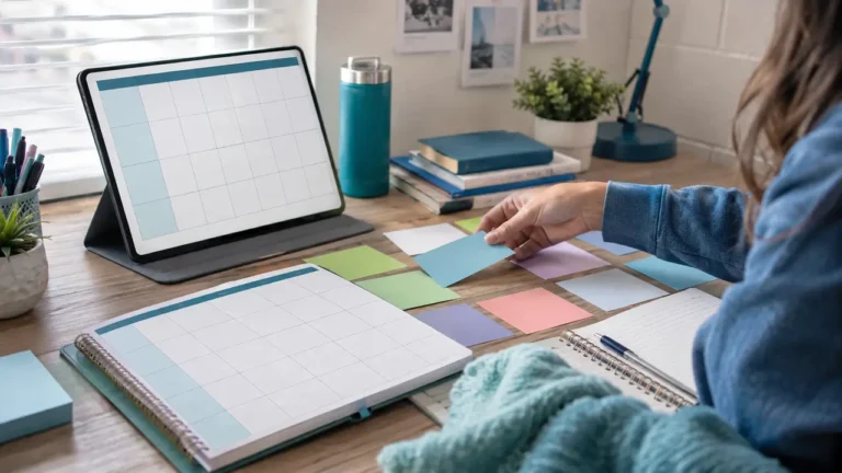 Study schedule template for college weekly planner