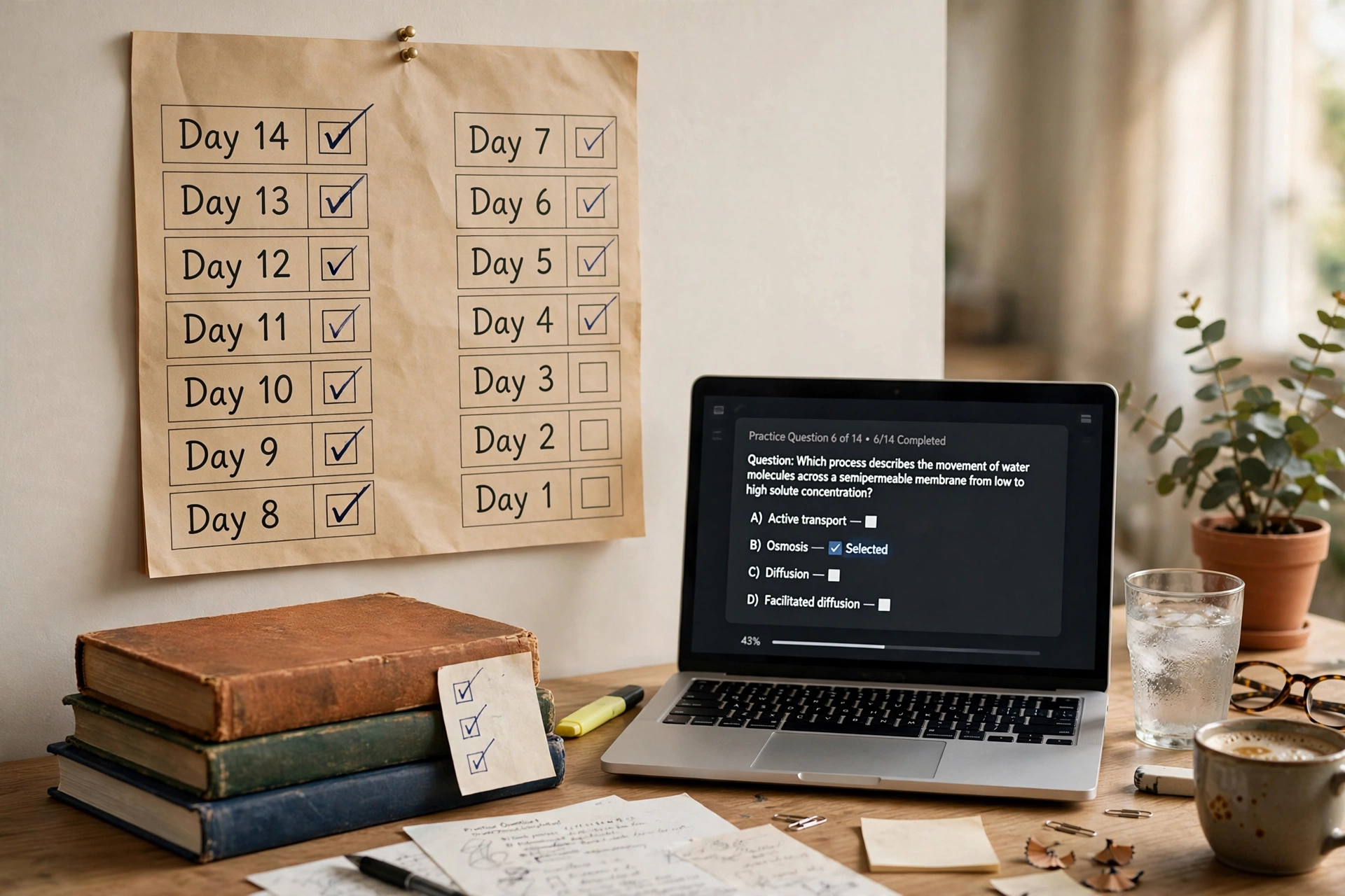Two-Week Exam Study Plan: A Day-by-Day Schedule